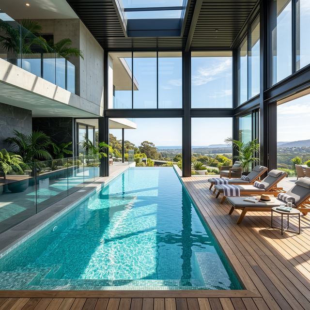 Modernes Schwimmbad